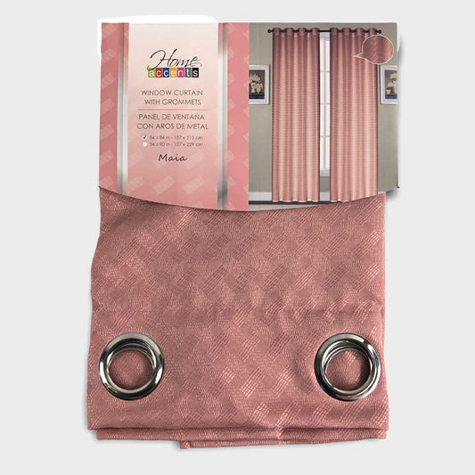 Cortina Maia Home Accents Con Aros de 54" x 84" - Rosa Claro