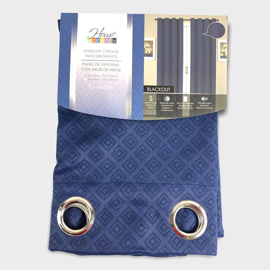 Cortina Home Accents Paulette Con Aros de 54" x 84" - Azul Marino
