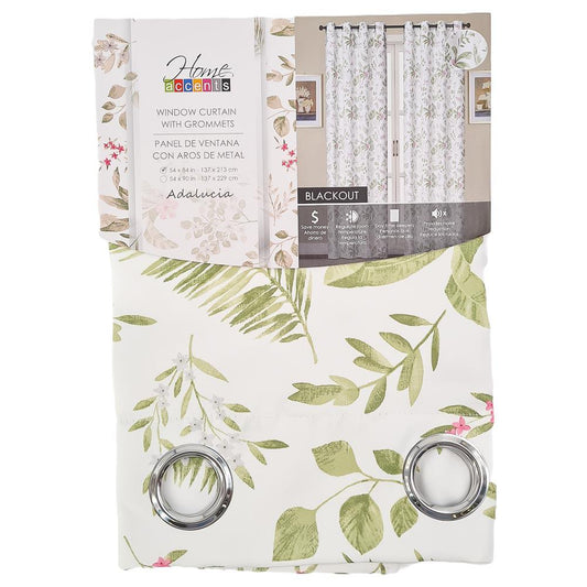 Cortina Adalucia Home Accents Con Aros de 54" x 84" - Verde Claro