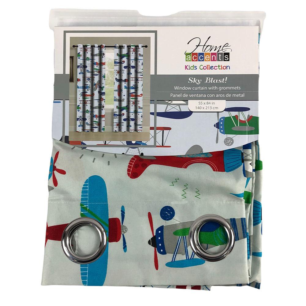 Cortina Home Accents Sky Blast 55" x 84" Con Aros