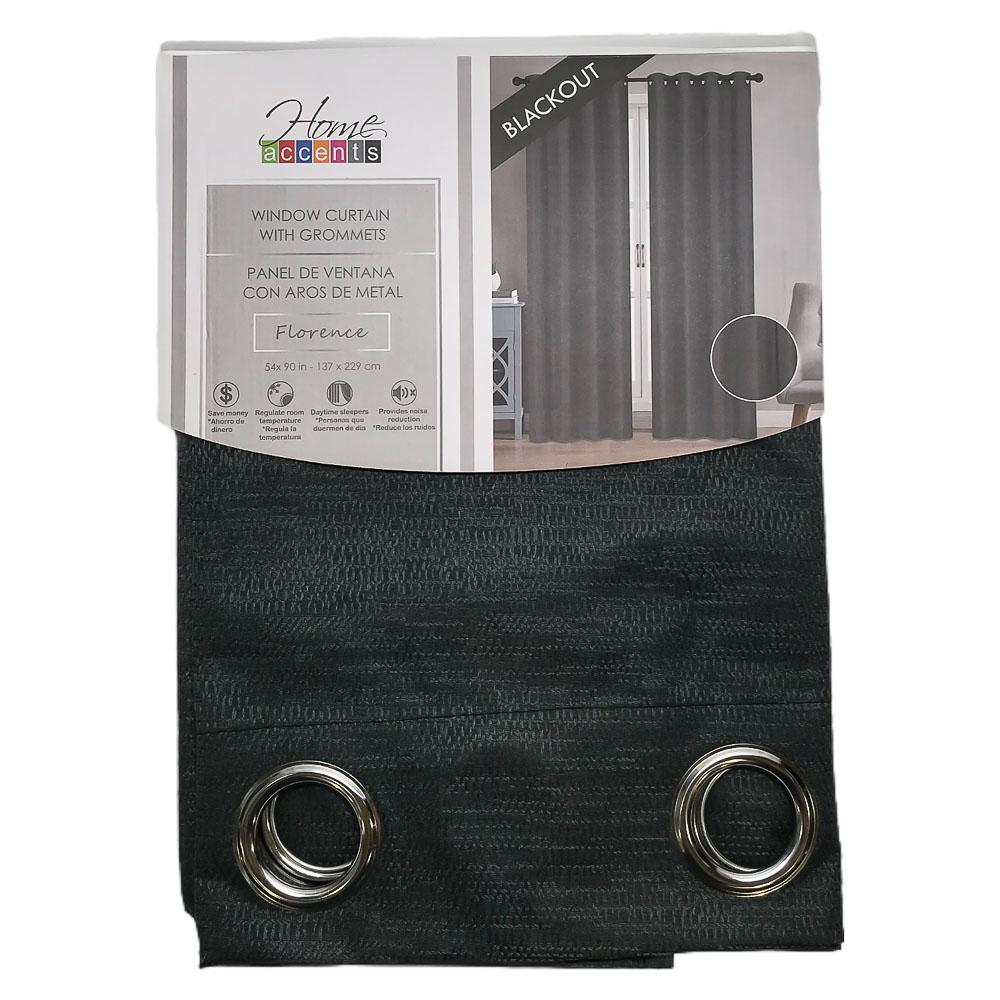 Cortina Home Accents Florence Blackout Con Aros 54" x 90" - Gris