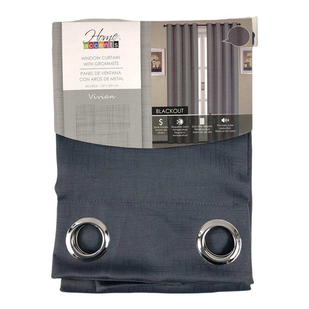 Cortina Home Accents Vivian Blackout 54" x 90" - Gris