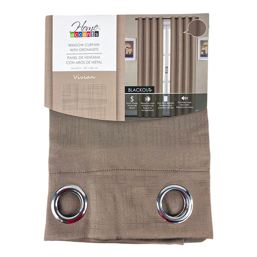 Cortina Home Accents Vivian Blackout 54" x 90" - Chocolate Claro