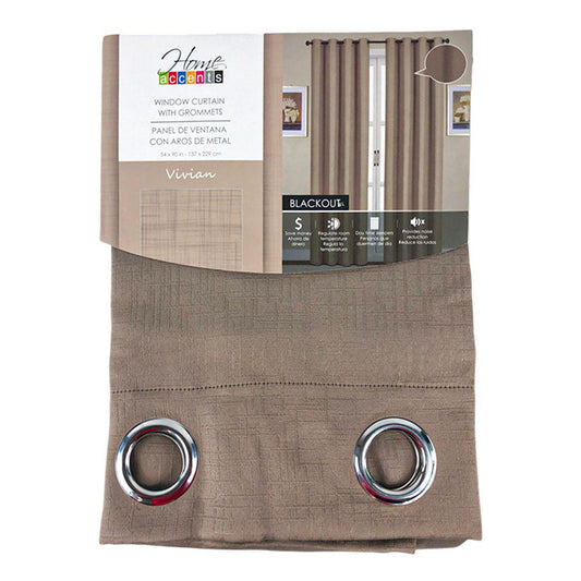 Cortina Home Accents Vivian Blackout 54" x 90" - Chocolate Claro