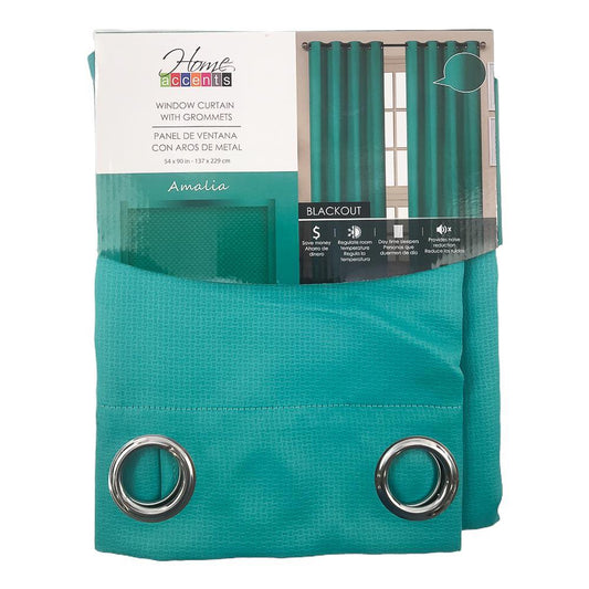 Cortina Home Accents Amalia Blackout 54" x 90" - Aguamarina