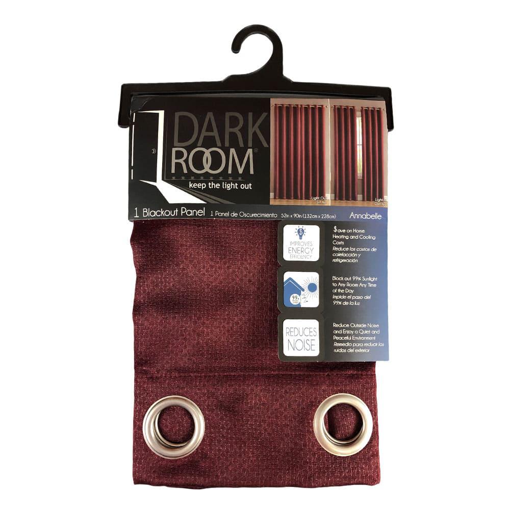 Cortina Neil Victoria Classics Blackout Con Aros de 52 x 90 - Rojo Oscuro