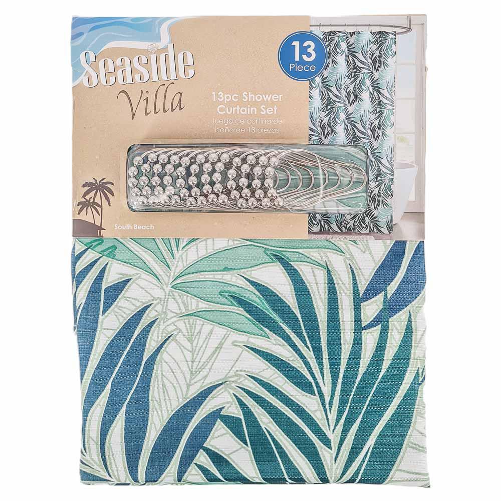 Cortina Para Baño Victoria Classic Seaside Villa Con Ganchos de 72" x 72"