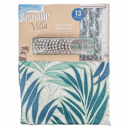 Cortina Para Baño Victoria Classic Seaside Villa Con Ganchos de 72" x 72"