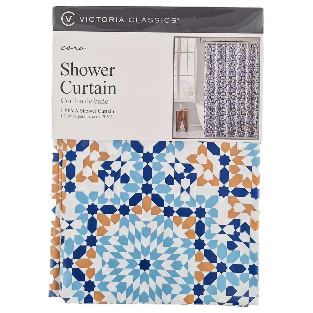 Cortina Para Baño Victoria Classic Cora de Peva 72" x 72" - Azul Marino