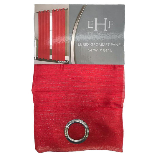 Cortina Estex Isabella Metallic 54" x 84" - Rojo
