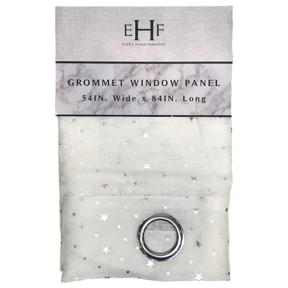 Cortina Estex Crystine con Aros 54" x 84" - Blanco