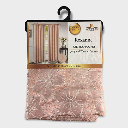 Cortina Luxury Roxanne Rod Pocket de 54" x 84" - Durazno