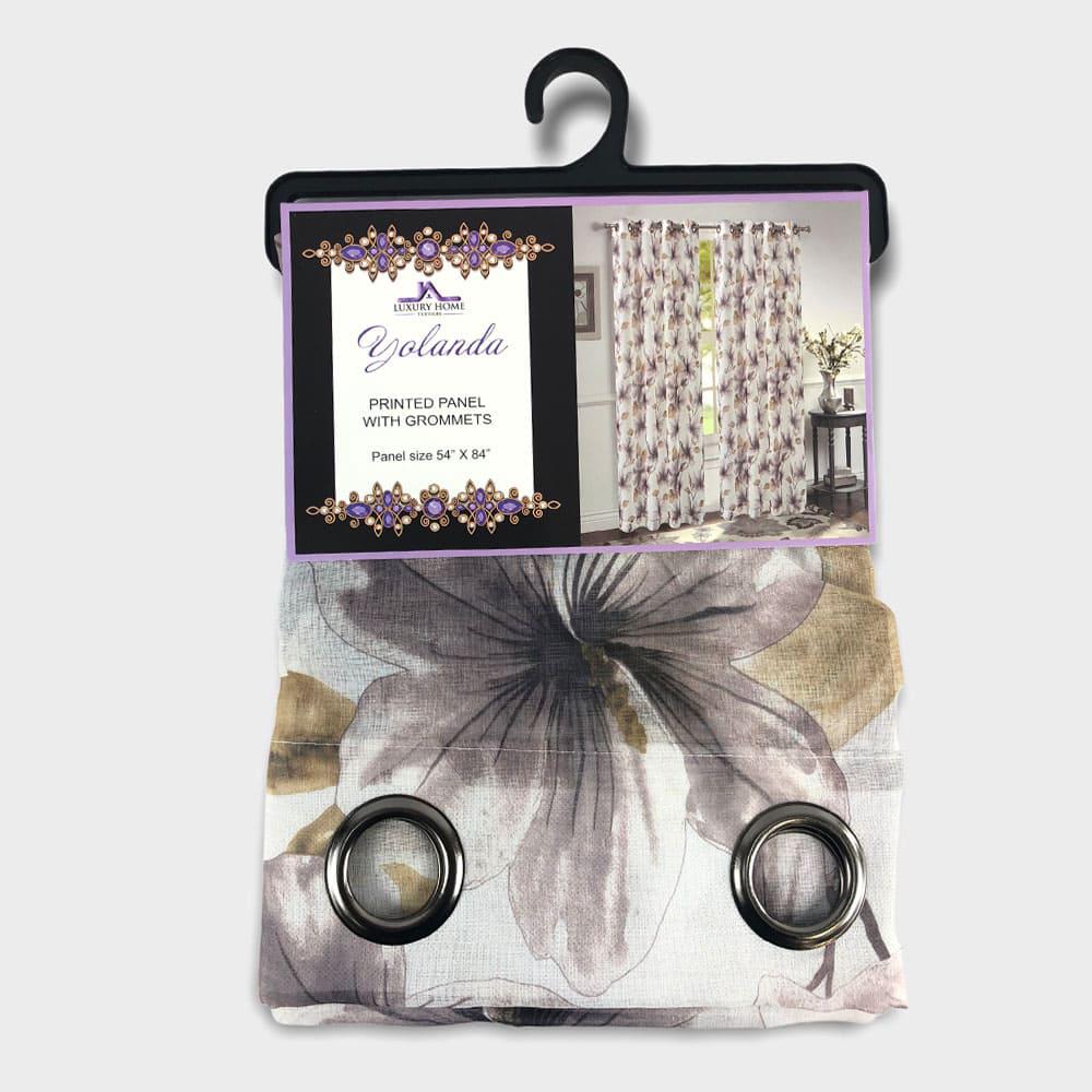 Cortina Luxury Yolanda Estampado de 54" x 84" - Gris