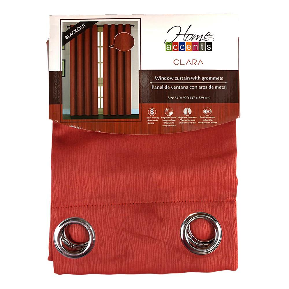 Cortina Home Accents Clara Balckout con Aros 54" x 90" - Naranja