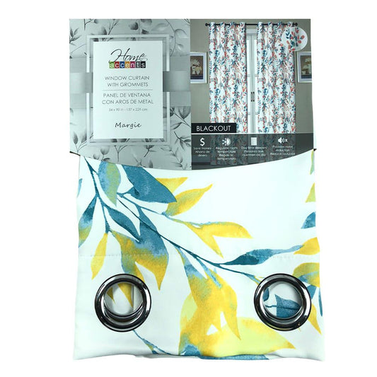 Cortina Home Accents Margie Blackout 90" x 54" - Turquesa Azulado