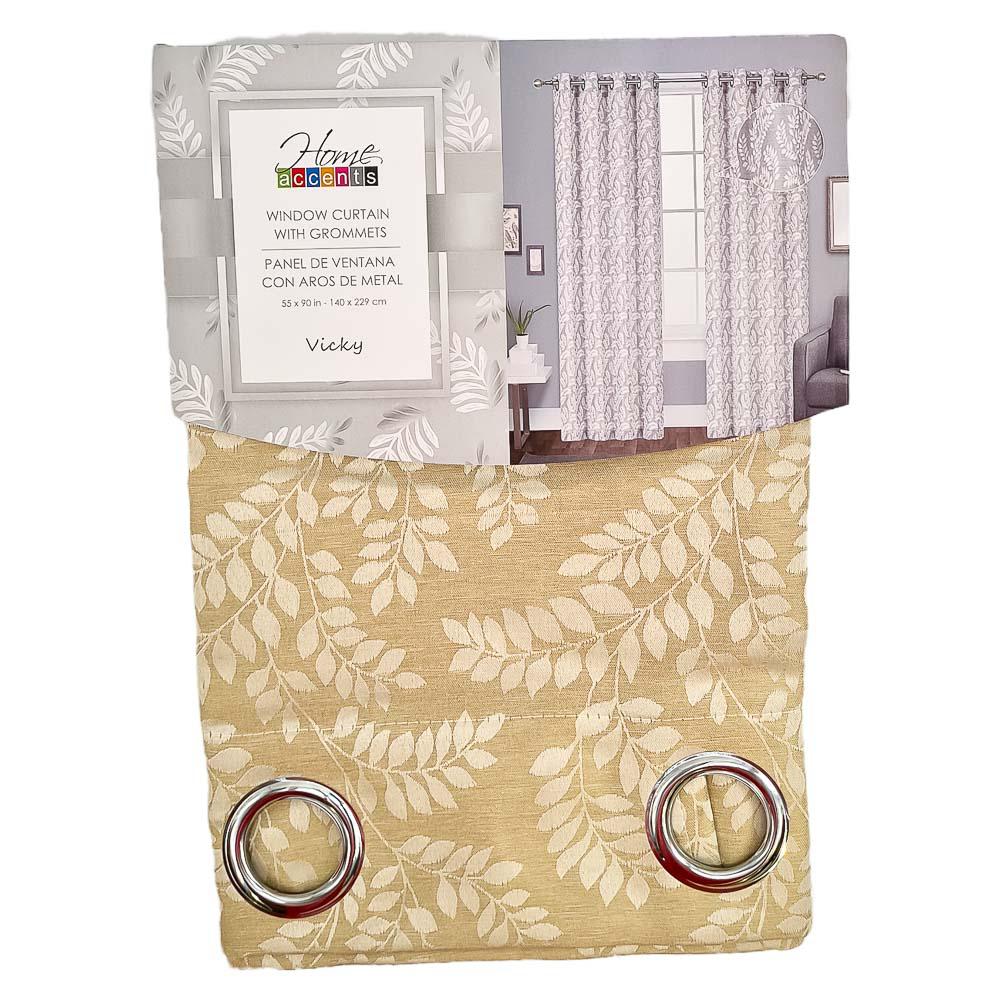 Cortina Home Accents Vicky Blackout 54" x 90" - Beige Oscuro