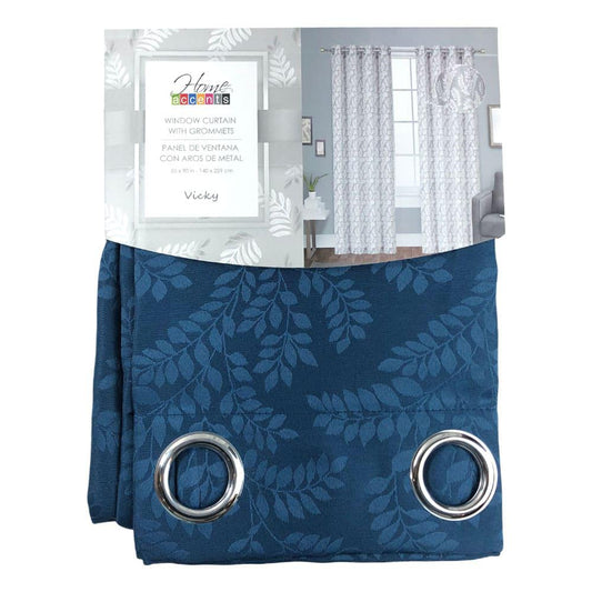 Cortina Home Accents Vicky Blackout 54" x 90" - Azul Marino