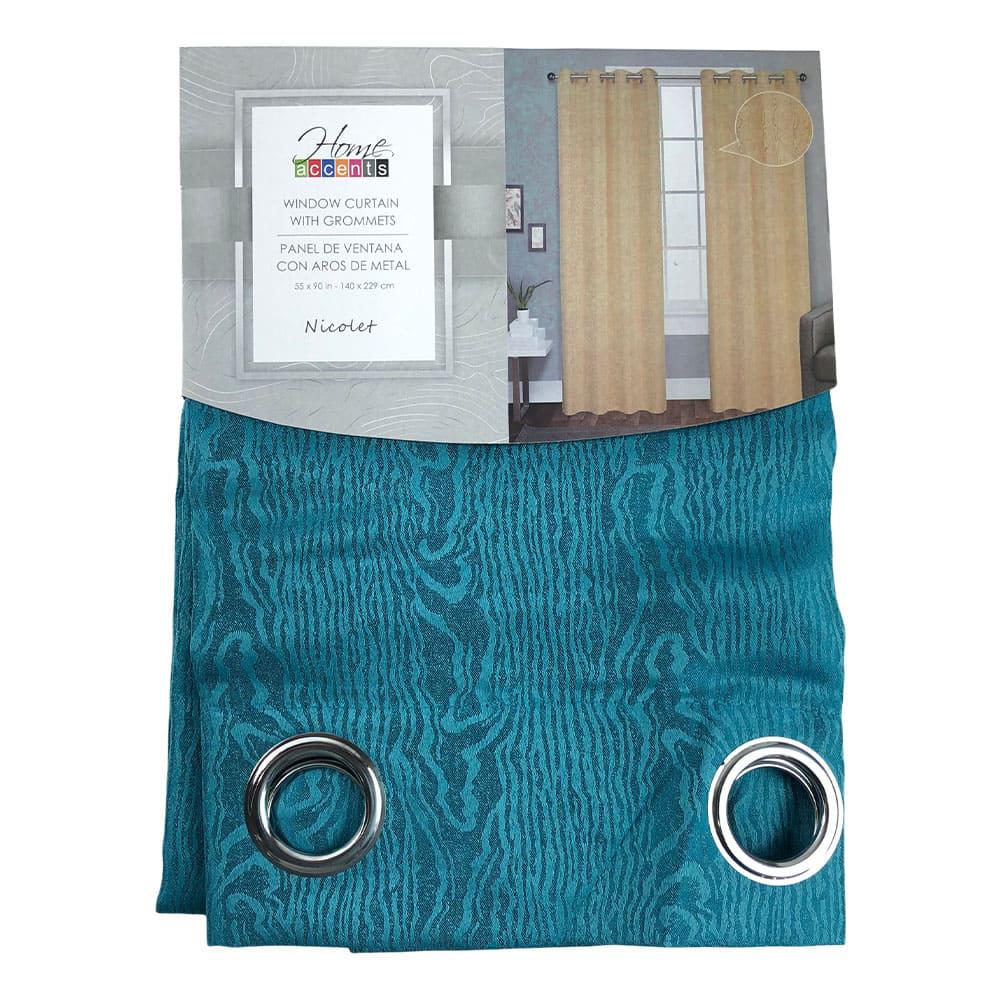 Cortina Home Accent Nicolet Blackout 55" x 90" - Aguamarina Oscuro