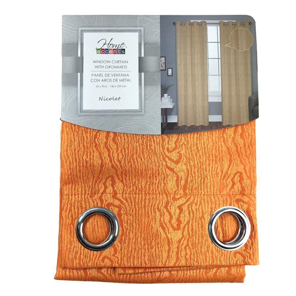 Cortina Home Accent Nicolet Blackout 55" x 90" - Naranja