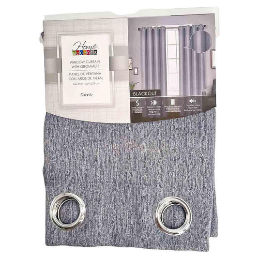 Cortina Home Accents Blackout Con Aros 54" x 90" - Gris
