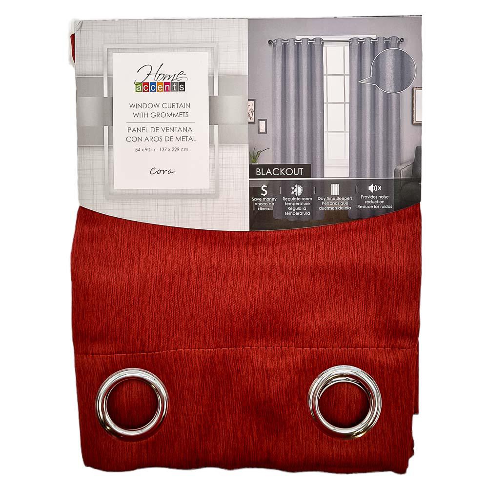 Cortina Home Accents Blackout Con Aros 54" x 90" - Rojo Oscuro