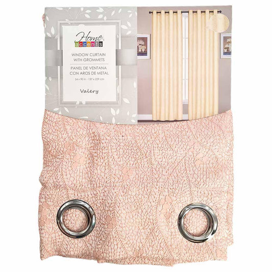 Cortina Home Accents Con Aros 54" x 90" - Rosa Claro