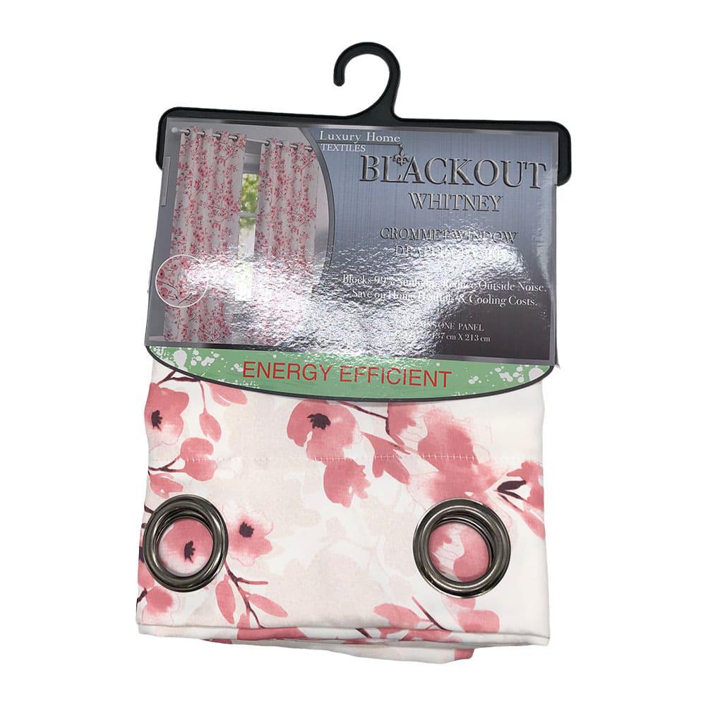 Cortina Luxury Whitney Blackout Con Aros de 54" x 84" - Coral Claro