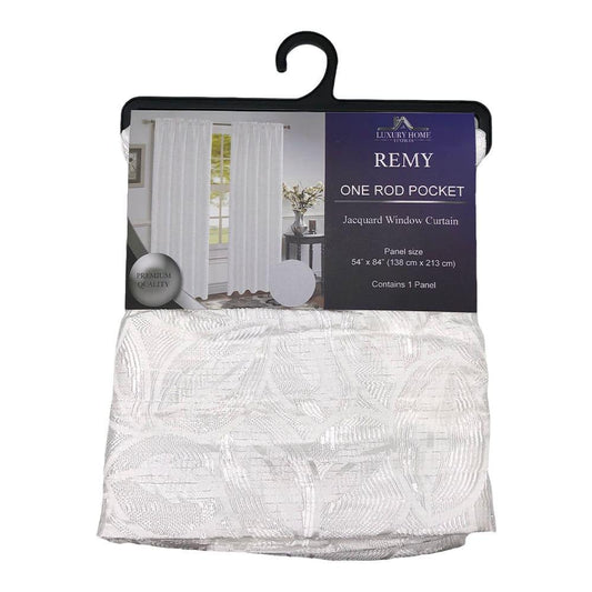 Cortina Luxury Remy Con Rod Pocket de 54" x 84" - Blanco