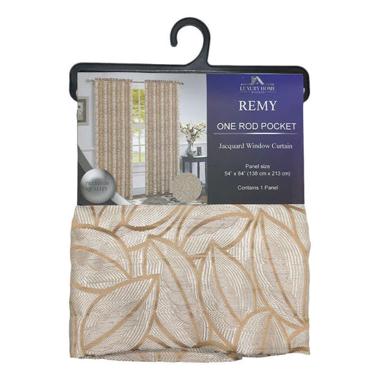 Cortina Luxury Remy Con Rod Pocket de 54" x 84" - Camel