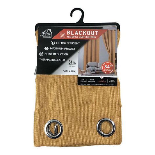 Cortina Blackout Home Design Ariella Con Aros 54" x 84" - Dorado