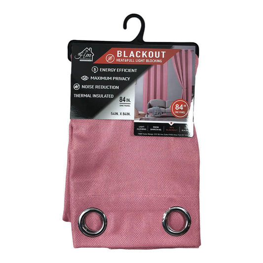 Cortina Blackout Home Design Ariella Con Aros 54" x 84" - Coral Claro