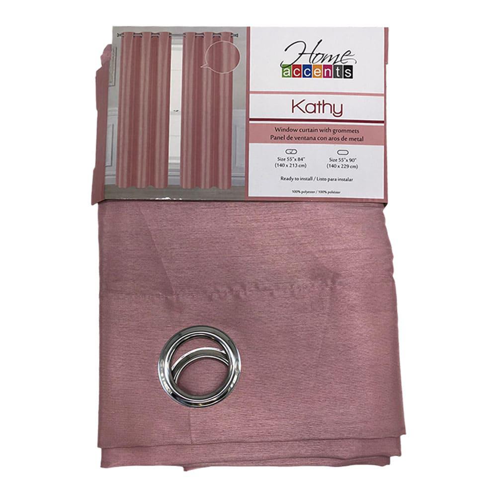 Cortina Home Accents Kathy Con Aros 55" x 84" - Rosa Claro