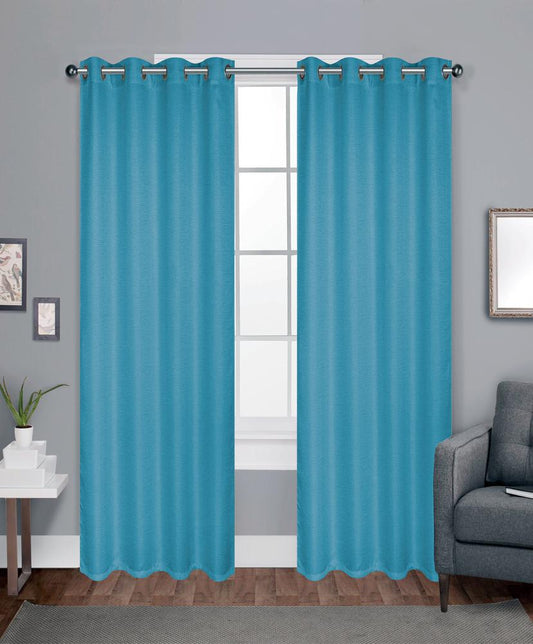 Cortina Jimena Home Accents Con Aros 54" x 84" - Aguamarina Oscuro