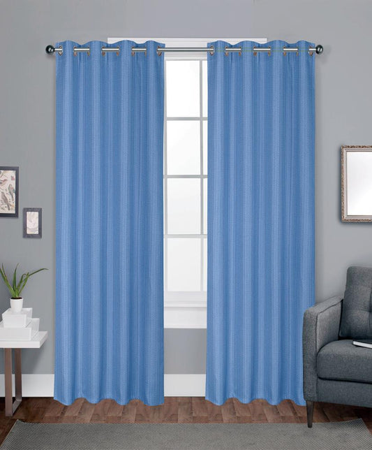 Cortina Aileen Home Accents Con Aros 54" x 84" - Azul