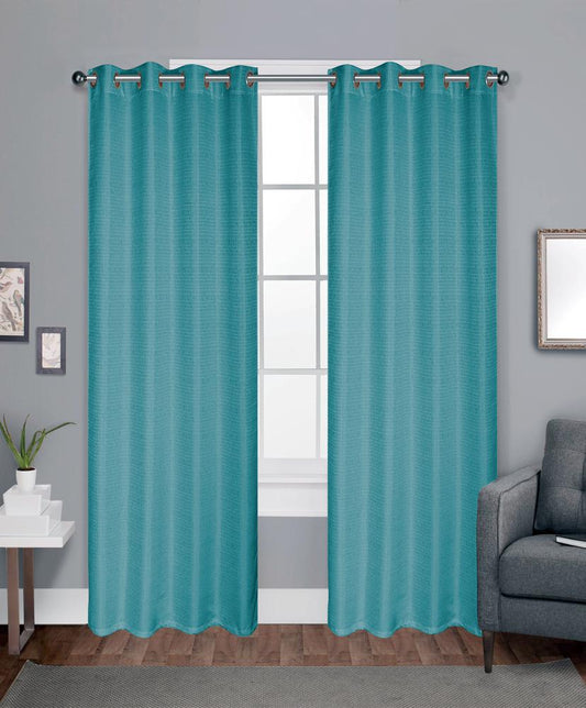 Cortina Jeniffer Home Accents Con Aros 54" x 84" - Aguamarina Oscuro