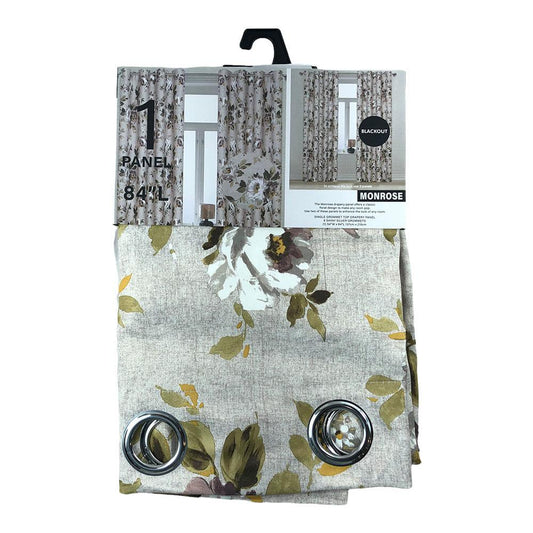 Cortina Blackout Popular Home Monrose Con Aros 54" x 84" - Gris Claro