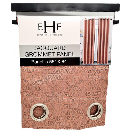 Cortina Estex Dayana Con Aros 55" x 84" - Chocolate Claro