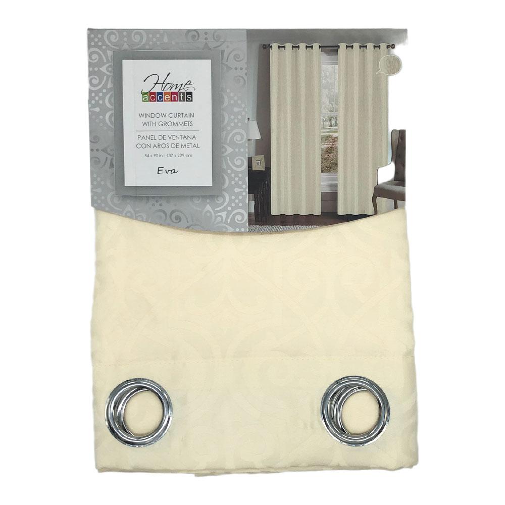 Cortina Home Accents Eva 54" X 90" Beige C/Aros