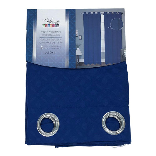 Cortina Home Accents Alina 54" X 90" C/Aros - Azul Marino