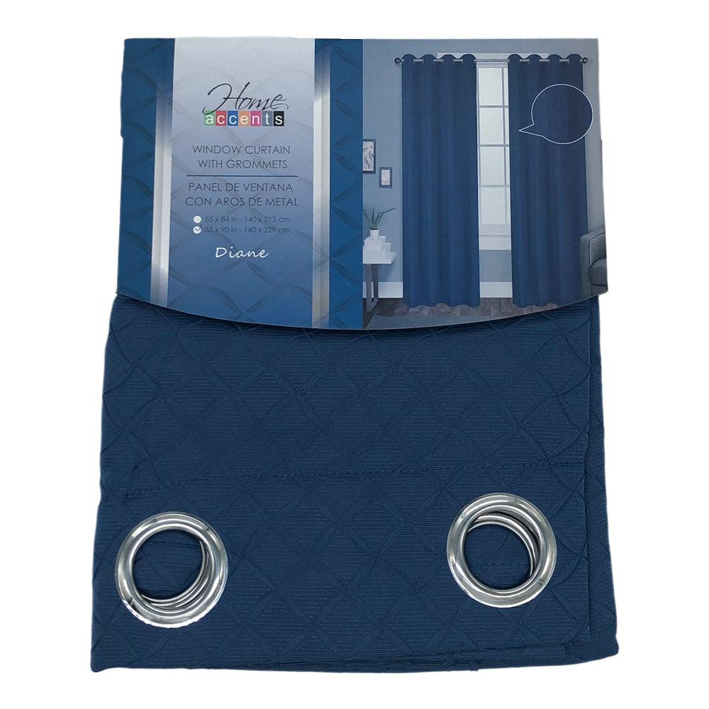 Cortina Home Accents Diane 54" X 90" Jacq Blue C/Aros - Azul Marino