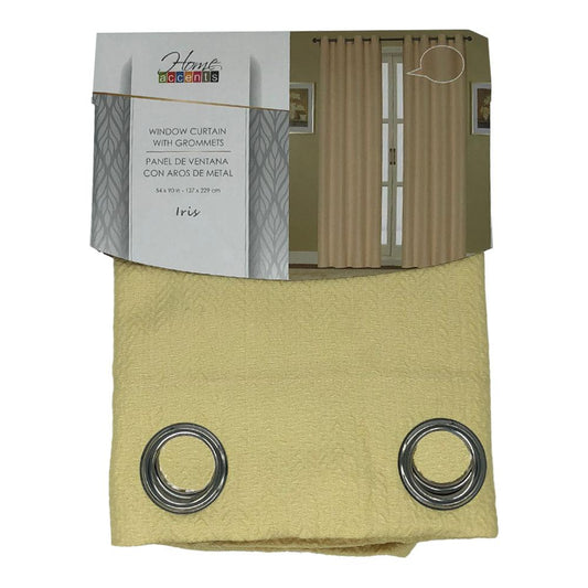 Cortina Home Accents Iris Con Aros 54" x 90" - Amarillo