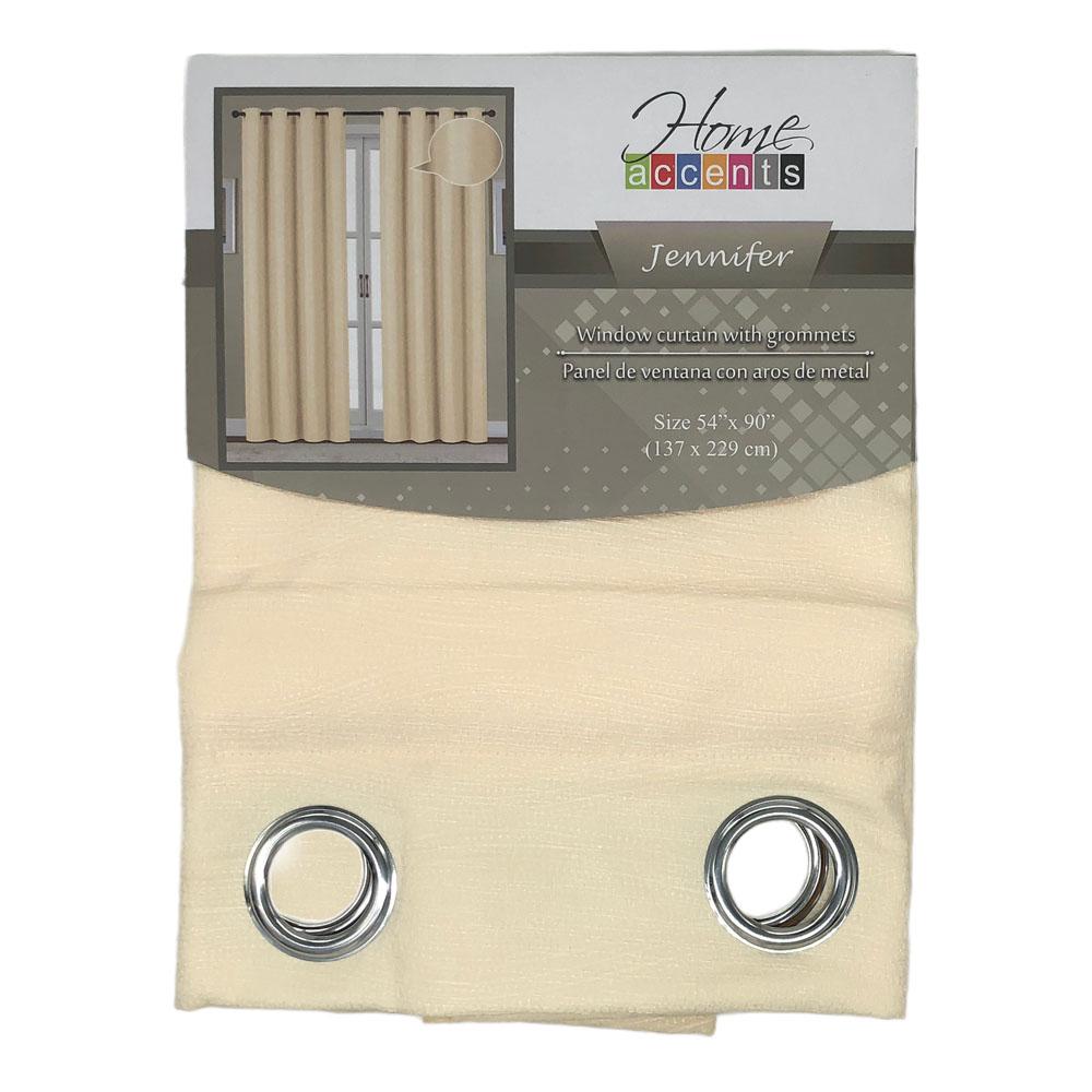 Cortina Home Accents Jennifer Con Aros 54" x 90" - Beige