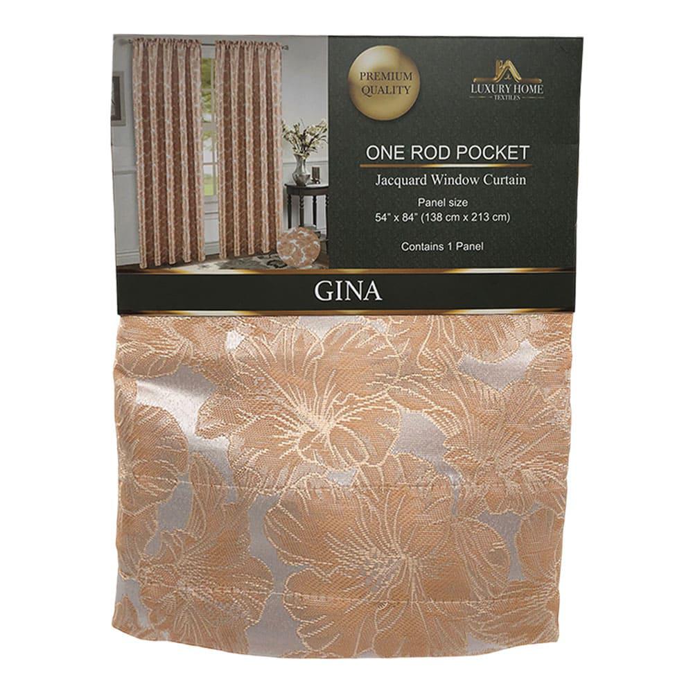 Cortina Gina Luxury Con Rod Pocket 54" x 84" - Beige