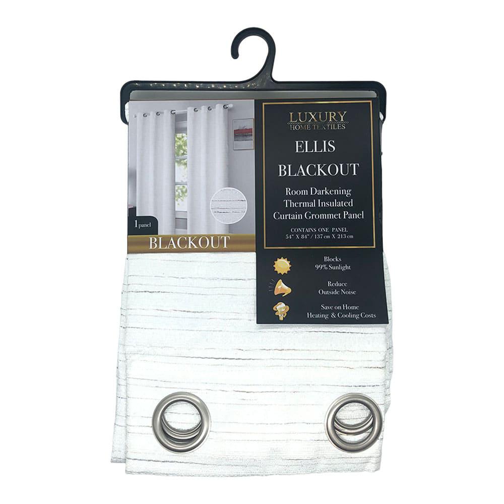 Cortina Ellis Luxury Blackout Con Aros 54" x 84" - Blanco