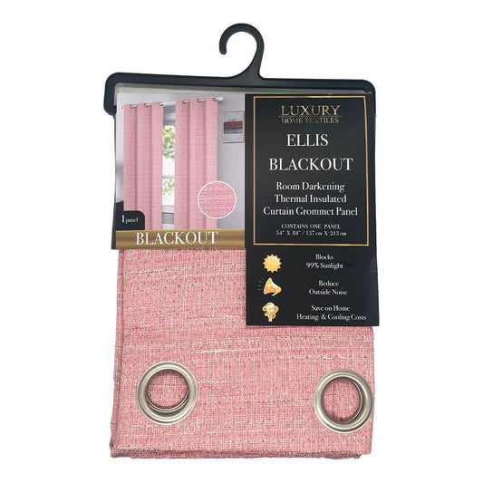 Cortina Ellis Luxury Blackout Con Aros 54" x 84" - Coral Claro