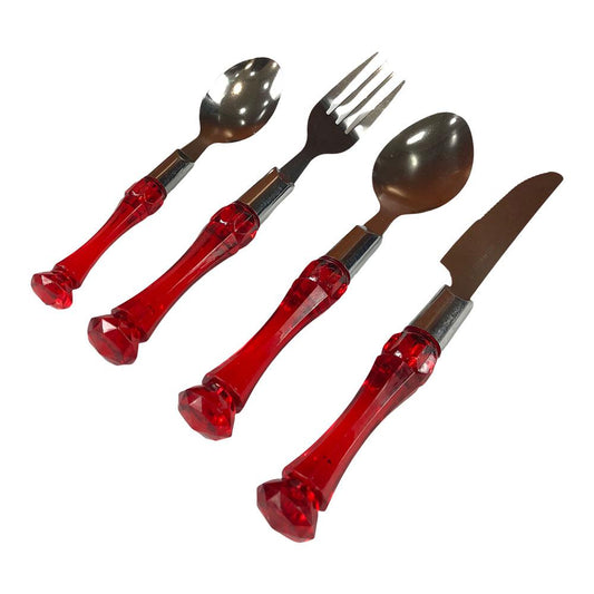 Set de Cubiertos Home Elegance con Mango Plástico 4 Piezas - Surtido
