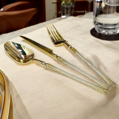 Set de Cubiertos Plásticos Lillian Reutilizables 24 Piezas