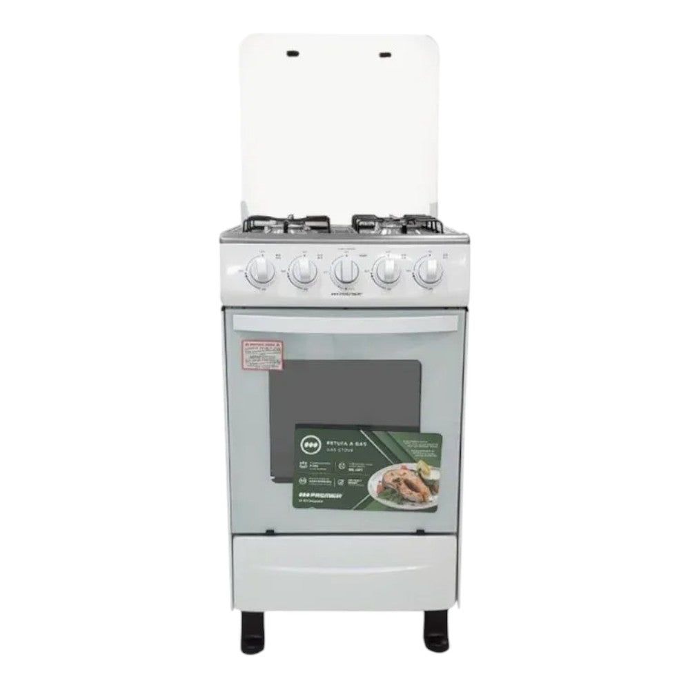 Estufa A Gas Premier 20" / 4 Quemadores / Blanca