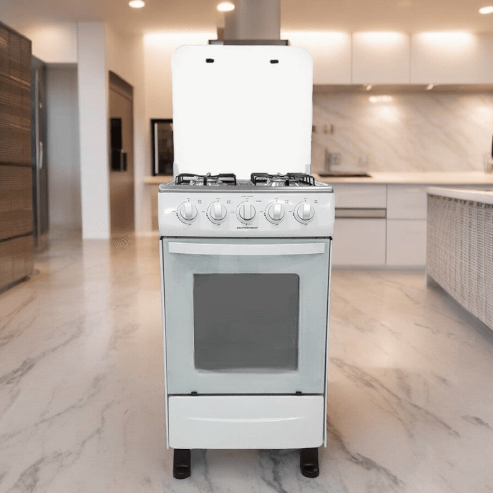 Estufa A Gas Premier 20" / 4 Quemadores / Blanca