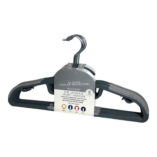 Gancho Para Ropa Kennedy Home Antideslizante 8 Piezas